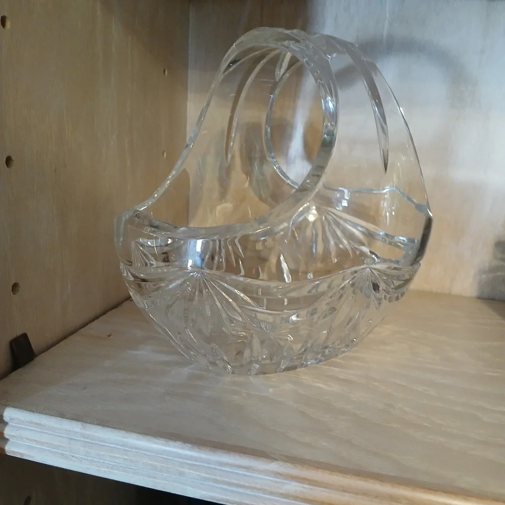 Vintage Basket with Handle, Candy Dish, Easter